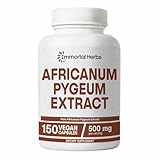 Immortal Herbs Africanum Pygeum 500mg, 25:1 Extract, 150 Pills, Extra Strength Pygeum Supplement for Men and Women, Non-GMO and Gluten-Free Bark Extract Capsules, 5 Months Supply