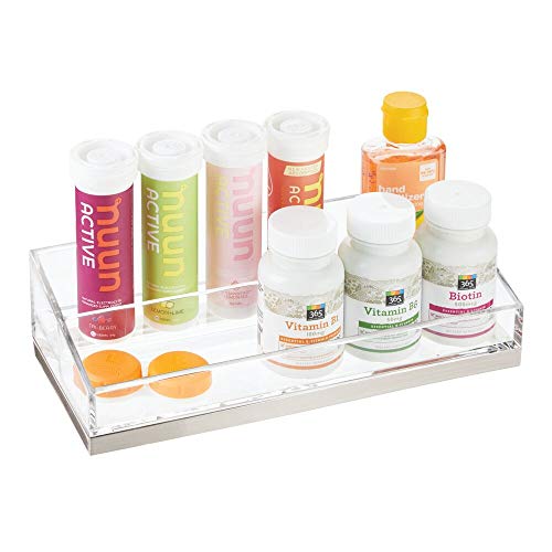 mDesign praktischer Kosmetik Organizer – dekorative Kosmetik Aufbewahrungsbox für Nagellack und Puder – Ablage mit 2… – Bild 8