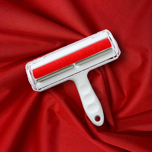 Image of Pet Hair Remover Reusable Tool - Dog and Cat Fur Removal Roller for Bedding, Couch, Clothing, Carpet and More - Multisurface Hair and Fur Removal Tool (Red Velvet)