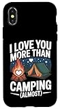 Installation facile I Love You More Than Camping - Presque Coque pour iPhone X/XS