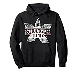 Stranger Things Season 5 Demogorgon Face Retro Logo Pullover Hoodie