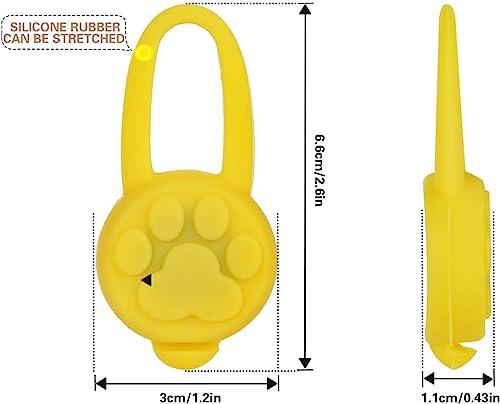 Yizhet 5 Stück Silikon Hunde Leuchtanhänger 3 Modis Licht Hund Clip On Scheinwerfer Blinker Wasserdicht Haustier Sicherheit Nacht Laufende Lichter