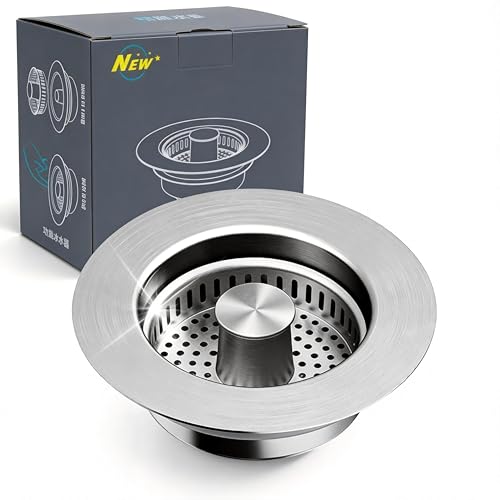 VANCOCO Kitchen Sink Drain Strainer and Stopper Combo