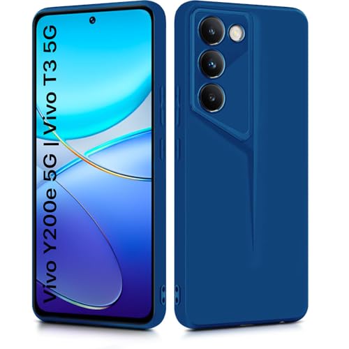 Image of WOW IMAGINE Slim Back Cover for Vivo Y200e 5G | Vivo T3 5G | Blade Series Ultra Thin Case with Lightweight Design | Camera Protection | Soft Matte Silicone Flexible Mobile Case - Blue