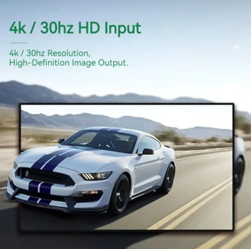 Coverzone 4K USB C 3.0 Type-C Video Capture Görüntü Yakalama Adaptörü Usb 4K 30Hz Akış Öğretim Video Konferans veya Canlı Yayın için Oyun Yakalama Kartı (HDMI aktarma için Kullanılmaz) - Görsel 2