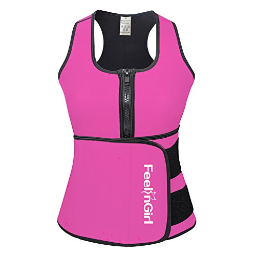 FeelinGirl Women's Vest Sport Girdle Waist Trainer Trimmer XXL Pink