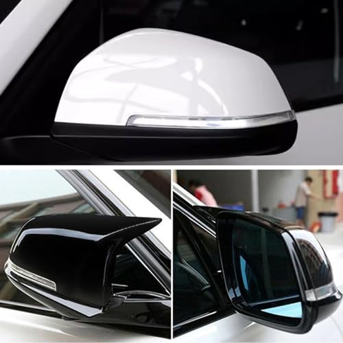 Altsbaos Kompatibel mit Auto Rückspiegel Abdeckung BMW F20 F21 F22 F23 F87 F30 F31 F34 F32 F33 F36 I01 E84 Seitenspiegelgehäuse bmw Spiegelkappen 1er 2er 3er 4er i3 x1 Links+ Rechts-Glanz Schwarz