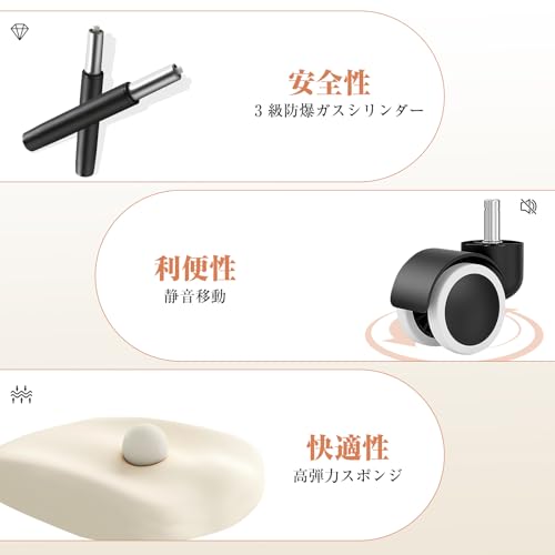 GIGIGETオフィスチェア パソコンチェア 椅子 跳ね上げ式アームレスト 勉強椅子 通気性 メッシュ 肘つき ワークチェア 腰サポートバー 人間工学 高さ調整 360度回転 [5]