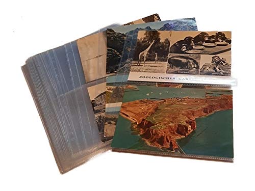 ak-schwarzmann Banknoten Hüllen, Ergänzungshüllen DIN A4 mit 2 Taschen à 215 mm Breite x 145 mm Höhe. (25 Blätter)