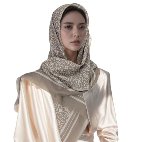 XL 43x43 Inch Extra Large Square Scarf Headscarf Fashion Scarves Designer Scarf Lightweight Wraps Hair Scarf