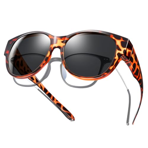 Tinhao Gafas De Sol Polarizadas Que Se Ajustan Sobre Gafas, Gafas De Sol De Gran Tamaño, Gafas De Sol De Ojo De Gato Sobre Gafas De Conducción, Protección Uv, Ligeras, Marrón Leopardo Negro Tinhao Gafas De Sol Polarizadas Que Se Ajustan Sobre Gafas, Gafas De Sol De Gran Tamaño, Gafas De Sol De Ojo De Gato Sobre Gafas De Conducción, Protección Uv, Ligeras, Marrón Leopardo Negro