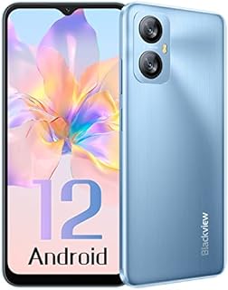 Blackview A52 Mobile Phones SIM Free Unlocked, Android 12 Smartphone,3GB+32GB/1TB Extension,4G Dual SIM Phones,6.52HD+5180mAh Battery,13MP+5MP Camera,OTG,Face ID+Fingerprint,Type-C,Blue