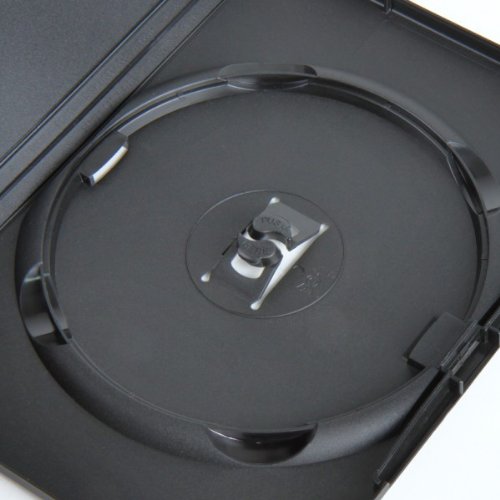 Amaray Custodia per DVD, 15 mm, Machine-pack-quality, Nero, 100 pezzi