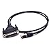 GXMRHWY DB25 Male to RJ45 Male Ethernet Modem Console Cable 1Meter