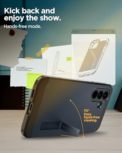 Image of Spigen Tough Armor | Samsung Galaxy A57 5G Case [Kickstand] [Air Cushion Protection] Galaxy A57 5G Back Cover | TPU+PC - Metal Slate