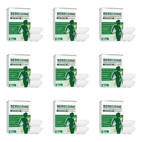 9 Boîtes Moringa And Berberine Patches, 2026 Natural Patch Nano Microneedle Minceur, 36 Patches Minceur, Patch Hydratant 10 En 1 Nad, Pour Petite Amie, Épouse, Amie, Sœur, Fille