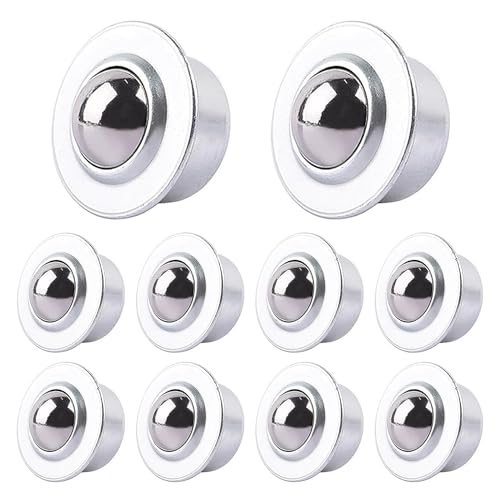 10 Pezzi Trasferimento di sfere in acciaio inox Rotelle universali a sfere Cuscinetto trasportatore Rotelle universali per mobili