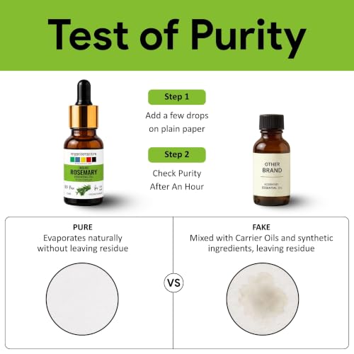 Image of Organix Mantra Rosemary Essential Oil for Hair, Skin & DIY - 100% Natural & Steam Distilled Oil - 15ML