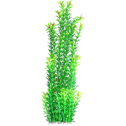 Plante aquatique artificielle 50cm, grandes plantes en plastique avec fleurs, décoration d'aquarium, 20.5 pouces