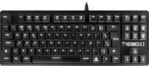 Teclado Mecânico Gamdias Hermes E2 Single Color LED Branco Switch Azul HERMES E2 WHITE (BR/BLUE)
