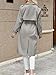 Fisoew Women's Double Breasted Trench Coats Causal Windproof Long Lapel Pocketed Overcoat with Belt
