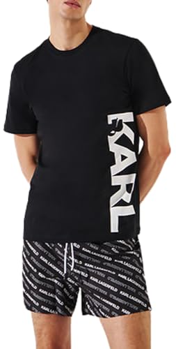 KARL LAGERFELD Men Karl Vertical Logo T-Shirt Black L