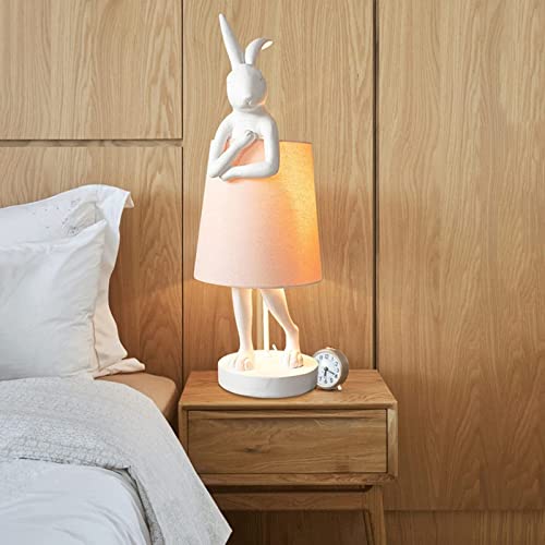 Lampe de table créative lapin en résine, le cadeau idéal pour embellir un bureau - 2