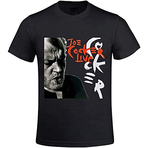SHOUCHI Joe Cocker Live Graphic T Shirts for Men Crew Neck 3XL