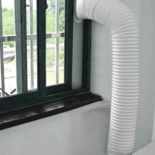 Klimaanlage Abluftschlauch, PVC flexibel Abluftschlauch für Klimagerät Ø150mm, Klimaanlage Schlauch Mit Schlauchverbinder, Für Mobile Klimaanlagen(Ø150mm, 1,5 M) (Weiß)