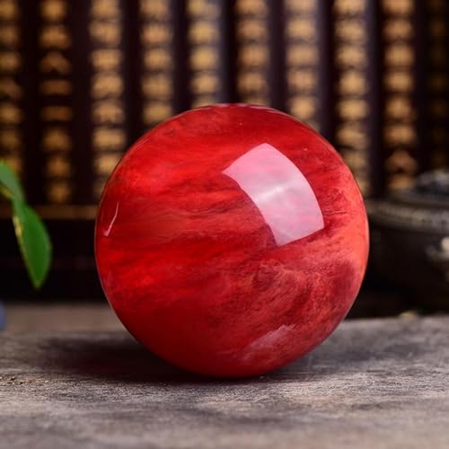 Pierre de quartz rouge en sphère 20cm cadeau déco prestige - 5