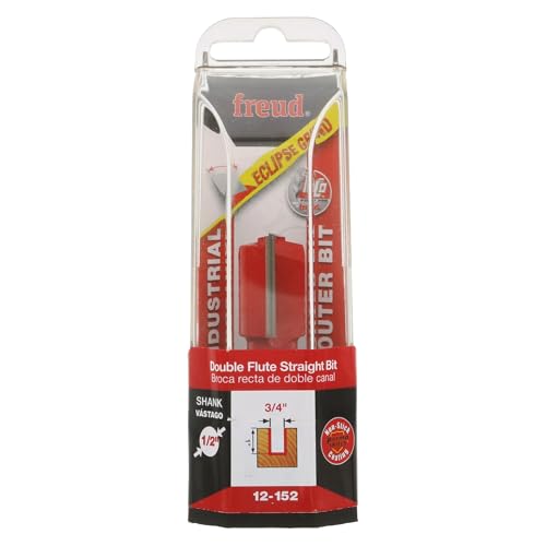 Freud 12-152 3/4" Dia. Double Flute Straight Bit Double Grind, Multi - Image 2