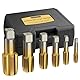 AMTOVL 6tlg. NPT Rohrgewindebohrer Set Gewindebohrer 1/8, 1/4, 3/8, 1/2, 3/4, 1’’ Zoll NPT Maschinengewindebohrer Set