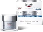 Eucerin Anti Wrinkle Regenerating Night Care Hyaluronic Acid Moisturizer for Face, Anti Aging Night Face Cream for Women Visibly Reduces the Look of Fine Lines & Wrinkles, All Skin Types, 50mL Jar