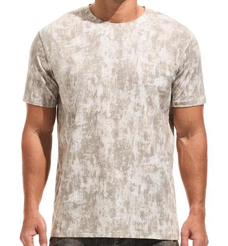 RONOMO Herren T-Shirt 95% Baumwolle 5% Spandex, Mikroelastik, Hautfreundlich