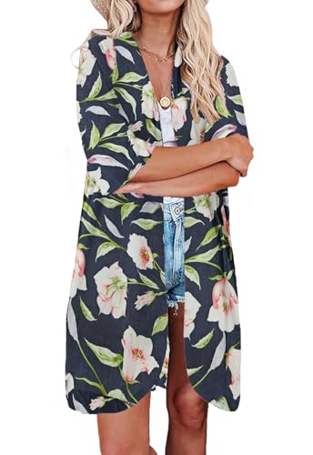 Image of Jayscreate Women's Breezy Summer Boho Kimonos Sheer Beach Cardigan Cover Up