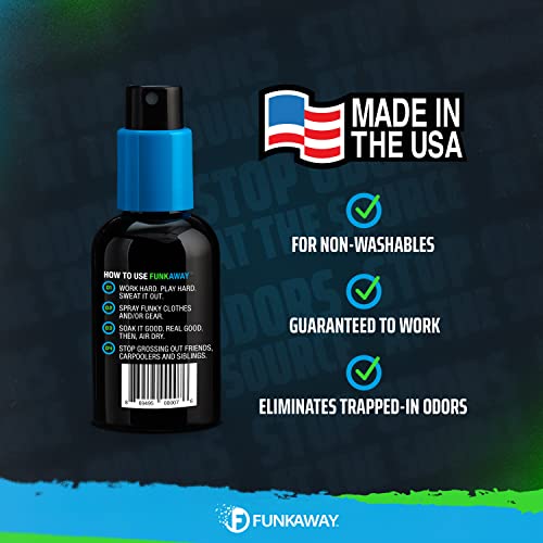 Funkaway Odor Eliminator Spray For Shoes, Clothes And Gear, 3.4 Oz., 3 Pack, Non-Aerosol; Mini Size For Travel, Ideal For Gym Bag, Purse, Locker Or Suitcase #TOP7