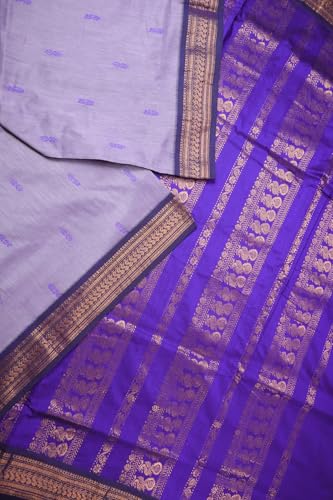 Image of Women's Kanjivaram Cotton Silk Saree South Indian Paithani Sari | gadwal cotton sarees with Zari Border and Blouse Piece - Suitable For All Indian Occasions and Festivals 191