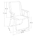 Lola Home Silla de Playa Fija Azul Marino de Lona de 75x46x53...