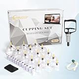 OBLITOP Kit de 16 Cupping Ventouses Hijama, Ventouse Massage- Taille V2.0 Insturctions en Français - Ventouses Thérapeutiques Chinoises De Cupping Kit Pistolet Massage Acupuncture 16 Cups