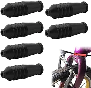 6 Pcs Brake Boot Rubber Black Bike V Brake Noodles Flexible Cable Guide Pipe for Road Mountain Bicycle Repair Tool Accessories Protective Dust Cover