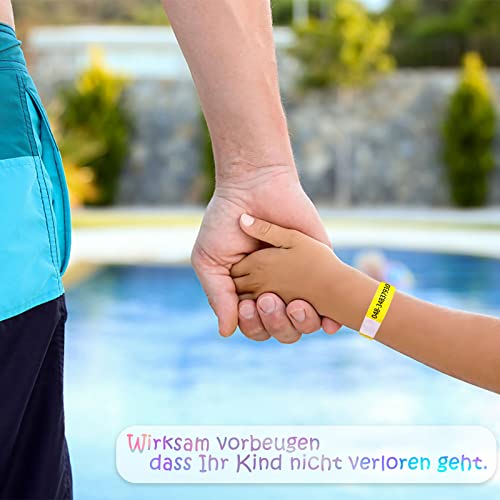 150 Stück Einlassbänder, Wasserdicht Event Armbänder, Festivalbänder, 19×250 mm Wasserdichtes papier Einlassbänder für Club Party Festival Wasserpark (15 Farbe)
