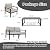 Outdoor Aluminum Furniture Set,4 Piece Patio Conversation Sets,Removable & Washable Cushion,Ink Color Tempered Glass Table Light Grey