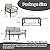 Outdoor Aluminum Furniture Set,4 Piece Patio Conversation Sets,Removable & Washable Cushion,Ink Color Tempered Glass Table Light Grey