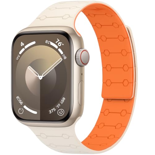 Image of Velour Silicone Watch Strap Compatible with Apple Watch 41mm, 40mm & 38mm, for iWatch Series SE, SE2,10 9, 8, 7, 6, 5, 4, 3 -Sport Loop for Men & Women(Watch Not Included)