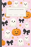 Photo Gallery composition notebook: cute halloween ghost notebook with bows – pink coquette spooky journal | wide ruled | glossy hardcover 6 × 9 in | 110 pages | perfect gift for school & journaling Photo Gallery composition notebook: cute halloween ghost notebook with bows – pink coquette spooky journal | wide ruled | glossy hardcover 6 × 9 in | 110 pages | perfect gift for school & journaling