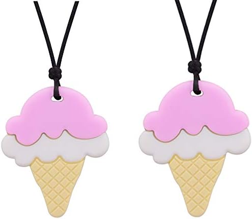 Teething Jewelry for Kids,Cute Teether Necklace BPA Free,Sensory Chew Necklace for Autism ADHD Fidgety Children - Oral Motor Chewing Biting Needs