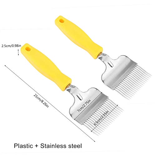 Rtlr Heavy Duty Sturdy Stainless Steel Honey Comb, Tine Uncapping Fork Hive, Plastic + Stainless Steel Uncapping Fork For Bee Keeping Tool #TOP4