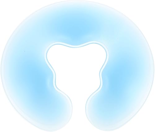 Miniatura 1 de Almohada de silicona boca abajo Almohada de silicona Cojín de masaje suave Almohada de relajación de cara azul Reposacabezas Spa Cuidado de la piel