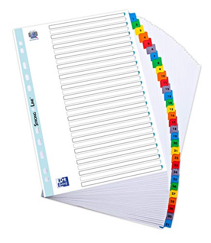 Elba 100204629 A4 Extra-wide Mylar Index - Multi Coloured