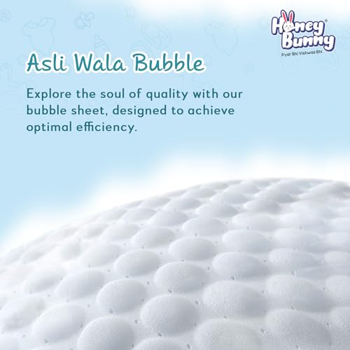 Image of Honey Bunny Baby Diaper Pants | Dry Plus Protection with 360 Soft Elastic Waistband | Upto 12 Hours Protection | Bubble Sheet Technology for Advanced Absorption | Medium (7 to 12 kg), 68 Pants